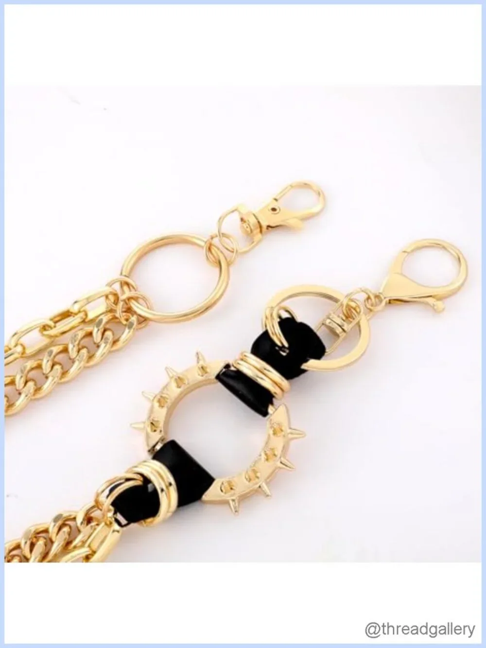 Gold Wallet Chain Men Women Double Layer Punk Jean Pants Pocket Chain Belt Loop